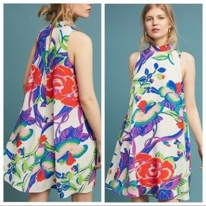 Anthropologie Maeve Ria Silk swing dress